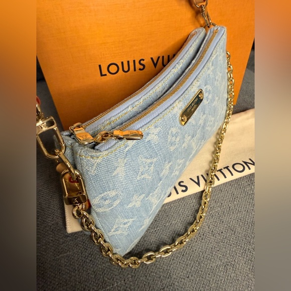 Louis Vuitton pochette LIV monogram DENIM bag - Picture 7 of 11